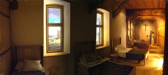 Ziekenzaal overzicht wandschildering 380 x 385 cm