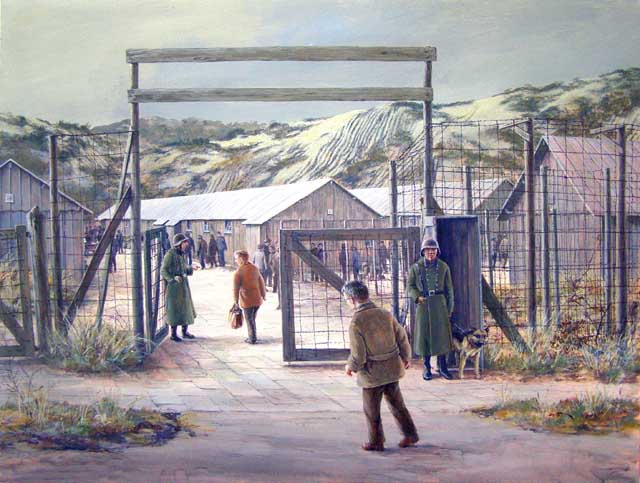 Kamp Schoorl 1941, acryl 120 x 90 cm