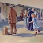 Station en stoomtrein (detail)