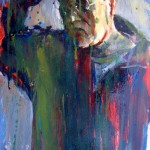 Zelfportret, acrylverf 25 x 44 cm, 2009