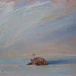 Dode winterkoning, acryl 37 x 24 cm 2012